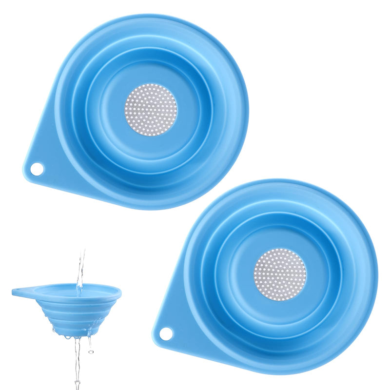 Kidney Stone Strainer 2 Pack Collapsible Silicone Funnel with Strainer 316 Stainless Steel for Filtering Urine and Urine for Analysis Purposes