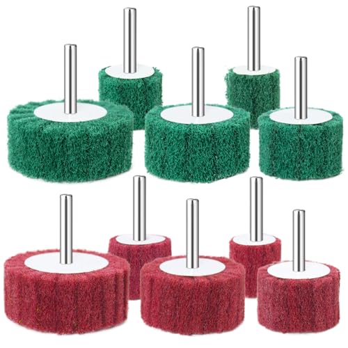 MASONTOOL 10-piece scouring pad buffing and polishing wheel kit for drills