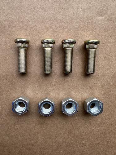 QINGE RACING front wheel bolt lug studs and lug nuts for Club Car DS and Precedent golf carts