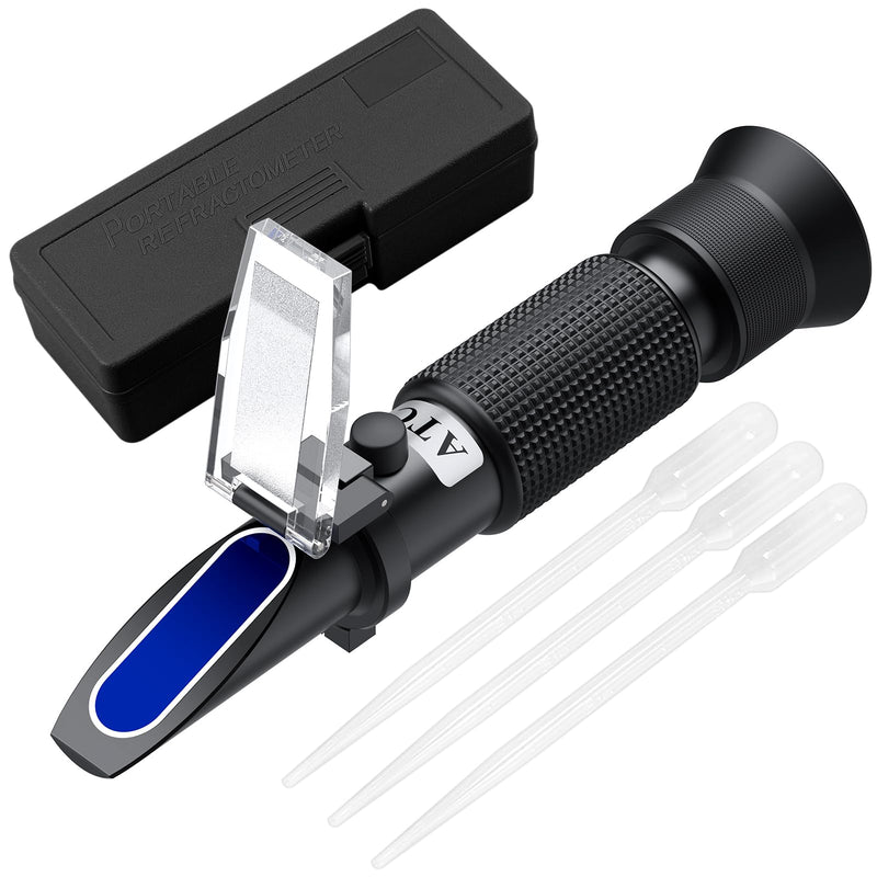 Proster Red Wine Refractometer Grape Wine Refractometer Wine Making Kit Brix Refractometer ATC Refractometers Brix Scale 0-40% Measures Sugar Content to Predict Alcohol Degree for Fruit Wine Black Brix 0-40%