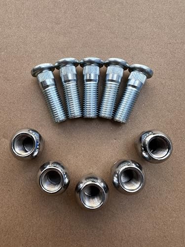 5pcs Front Rear Wheel Studs 90113-SM1-005 & Lug Nuts Replacement for Honda Accord Civic City CR-V Fit HR-V Insight Element Prelude S2000 Acura Legend Integra MDX ILX RSX TL TLX