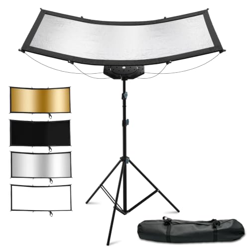 Photography Reflector Light Reflector with 2m Stand, 59"x24" U-Shaped Kit 59"x24"