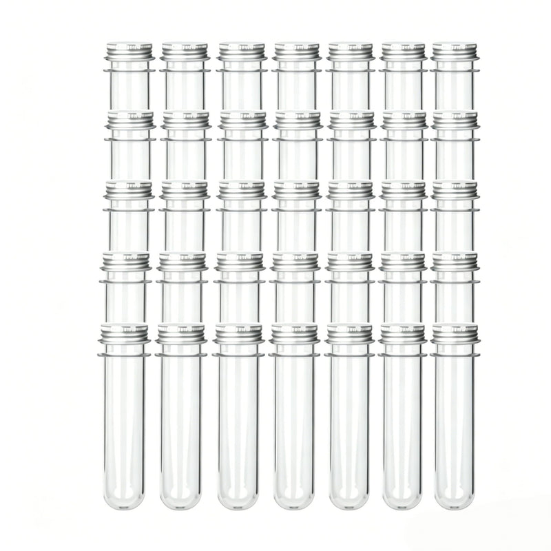 30 PCS Plastic Test Tubes with Screw Caps 45ml Clear Tubes for Scientific Experiments, Party Decoration, Sample, Candy, Bath Salt, Storage 30