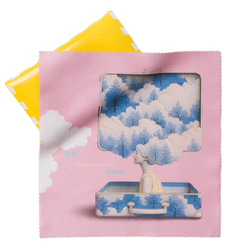 Artistic Microfiber Cleaning Cloth (2-Pack) – Cloud Wonderland Series 01: Suitcase (Imagination) Imagination