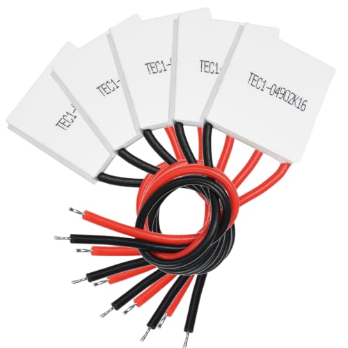 Aideepen Peltier TEC1-04902 Heatsink Module Pack of 5 | Peltier element 5V 2A 10W, semiconductor cooling elements electric for cooling heating, heat dissipation of mobile phones