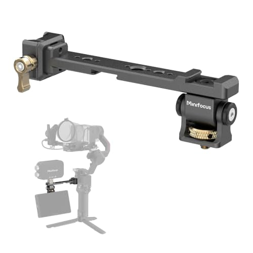 Adjustable Camera Monitor Mount with Quick Release NATO Clamp, Cold Shoe Mount, 360° Rotatable Field Gimbal Monitor Holder for DJI RS 5/RS 4 Mini/RS 4 /RS 4 Pro/RS 2 /RSC 2 /RS 3 /RS 3 Pro/RS 3 Mini W2203