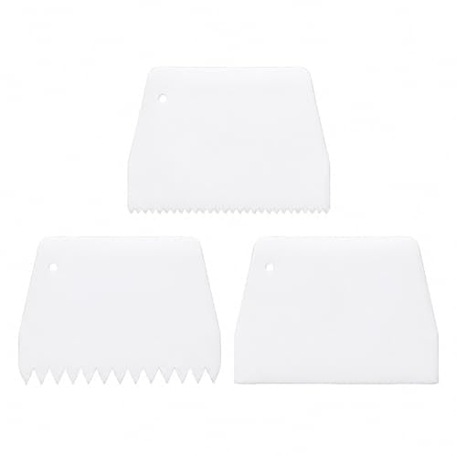 Dplolng 3-piece epoxy spreader set with notched adhesive floor trowels for applying glue evenly