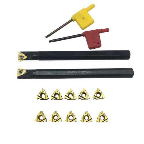 SNR0013M16 + SNL0013M16 Internal and External Tap Rotary Tool Holder with 5pcs 16IR AG60 + 5pcs 16ER AG60 Threading Inserts