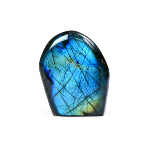 0.2-0.45 LB Natural Labradorite Stone, Polished Blue Labradorite Crystal, Healing Crystal Labradorite Gemstone for Home Decor, Meditation, Crystal Collection-1PC