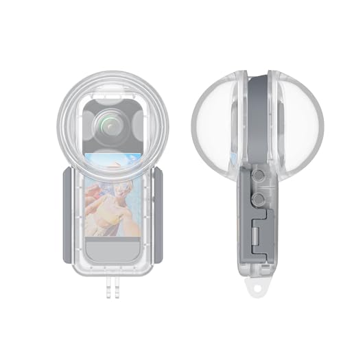 PULUZ Invisible Dive Case for Insta360 X5, 50m/164ft Underwater Waterproof Housing Cover Protective PC Sealed Shell Insta 360 X5 Photography Housings with Bracket Camera Accessories Insta360 X5 Invisible