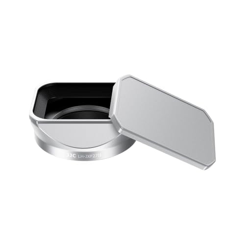 JJC LH-XF27 Metal Lens Hood Shade for Fuji XF 23mm f2.8 Lens on X-E5,Silver For Fuji XF 27mm, XF 23mm f2.8 Lens