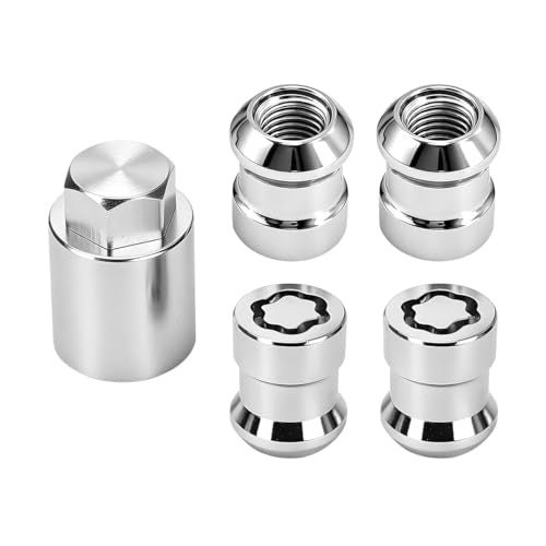 5 Pack M12 x 1.5 Wheel Locks Replacement for 00276-00900, Silver