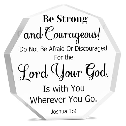 Religious Gift for Christian Acrylic Plaque Inspirational Gift for Women Men Daughter Son Encouragement Graduation Gifts Spiritual Gifts Faith Easter Christmas Bible Verse Prayers Desk Decor Signs Style-7