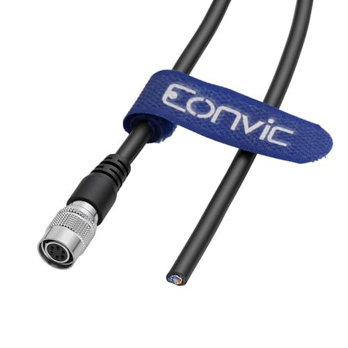 HR10A-7P-6S Hirose 6 Pin Female to Open End High Flex Twisted Power I/O Cable for Cognex Hikvision Basler Keyence Sony AVT GIGE CCD Industrial Cameras 15M/49.2ft Straight