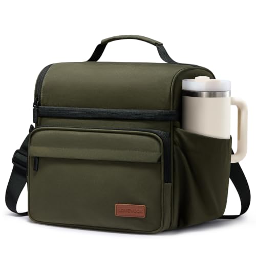 LOVEVOOK Lunch Bag for Men Women, Insulated Lunch Box, Large Cooler Lunbox