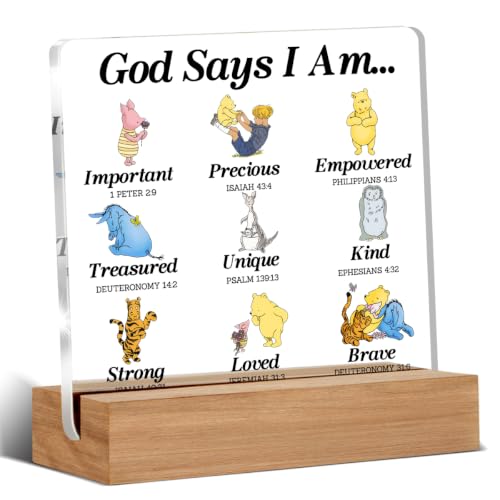 Inspirational Gifts Christian Cute Cartoon Bear Desk Accessories Multicolor AM