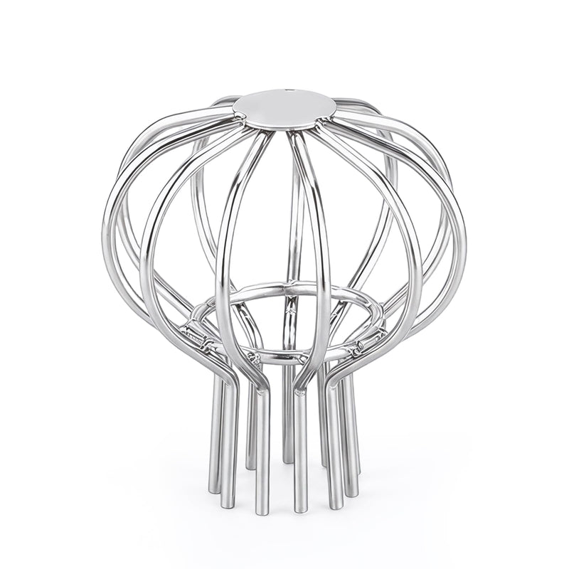 Gutter Downpipe Protection 50 mm, Thickened Downpipe Protection, Stainless Steel Silver Leaf Catcher, Downpipe Metal Downpipe Filter, Leaf Catcher Basket, Gutters, Leaf Protection, Sieve for Roof