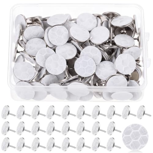 Fullhawl 300-piece silver reflective trail marking tacks in assorted shapes