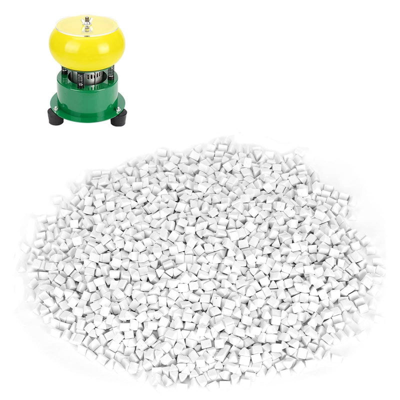 HERCHR Rock Tumbling Ceramic Filler, Rock Tumbler Grit, Tumbling Ceramic Filler Media, Ceramic Triangle Abrasive for Use in Vibrating Tumblers or Rotating Tumblers 4 mm 1000 g