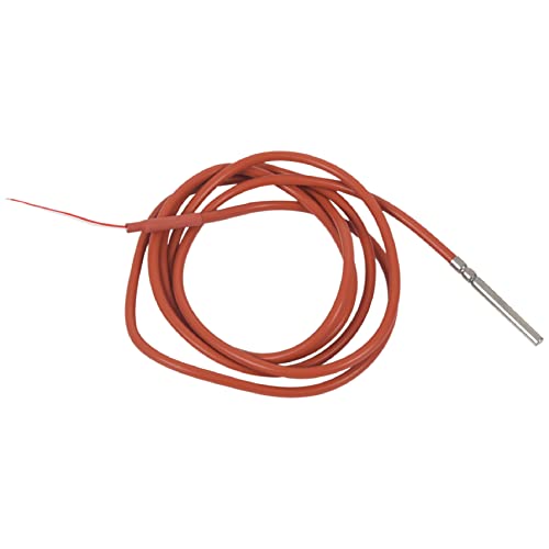 2-Wire PT1000 Temperature Sensor Thermistor Silicone Gel Coated 1.5 Metre Probe 45 mm x 5 mm -50-180 Celsius Resistance Thermometer