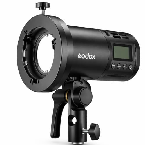 Godox S2 Camera Flash Bracket, S-Type Speedlite Holder with Bowens Mount Adapter, Compatible with Godox V1 AD200Pro V860III TT685 Flash for Softbox and Studio Lighting 2S