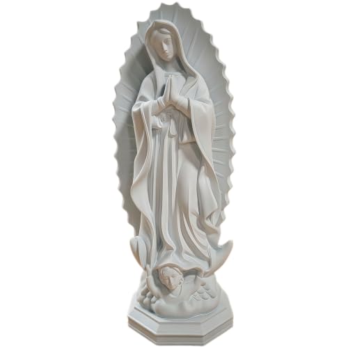 Our Lady of Guadalupe White Resin Statue 7.5in 1-Pack