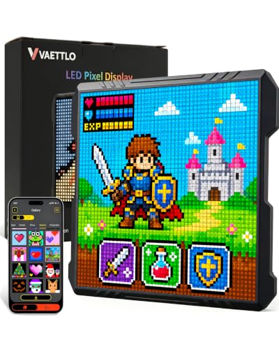 32x32 LED Pixel Art Display, USB Powered Gaming Desk Decor with App