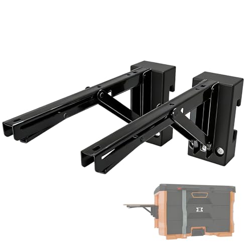 Tordale folding work table bracket mount for Klein MODbox with rail mount, tool holder hardware