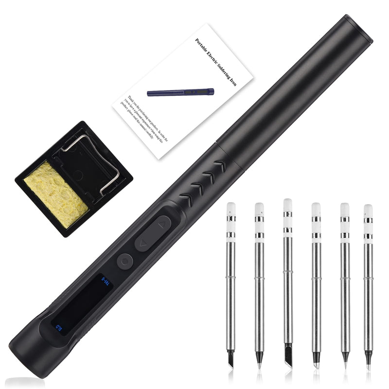 Soldering Iron Kit 90W Digital DC/PD Soldering Iron Kit Fast Heating 150-450°C | 6 soldering tips digital display automatic shut-off function. Suitable for repairing jewelry, mobile phones and others.
