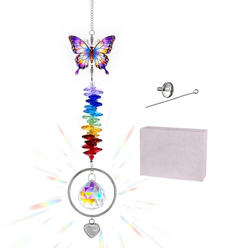 Butterfly Memorial Acrylic Suncatcher with Ashes Keepsake Urn Butterfly