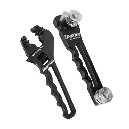 DEVOURIOUS tubing bender set for bending 3/16, 1/4, 5/16, and 3/8 inch outer diameter tubes