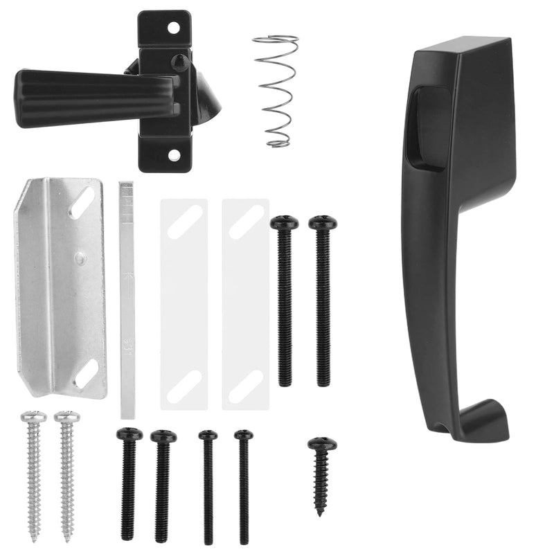 PEUTIER Push Button Storm Door Latch, Heavy Duty Screen Doors Latch with Mounting Hardware Screen Door Closer Replacement for Out-Swinging Doors 5/8" to 1-1/2" Thick set 2