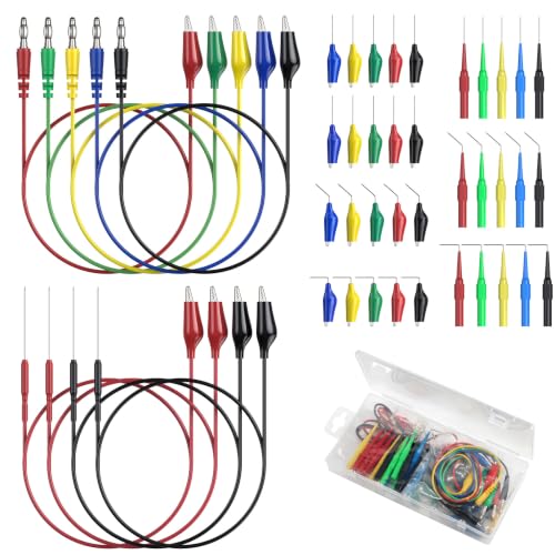 Neoteck 44-piece backprobe test lead kit with multi-angle back probe pins and test probes