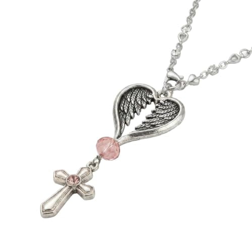 Steering Wheel Charm Accessory,Christian Cross for Car Mirror Hanging,Guardian Angel for Car,Guardian Angel Rearview Mirror Charm Ornament,Christian Protection for Bag
