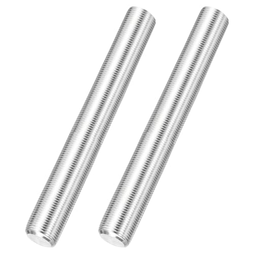 uxcell M22 x 1.5mm pitch fully threaded rods, 100mm long, 2-piece set
