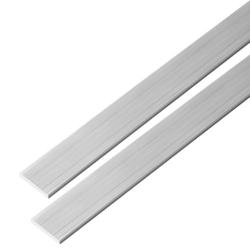 Lakkeoi 6061 aluminum flat bars, 36-inch length, 1-inch width, 1/8-inch thickness, 2-piece set
