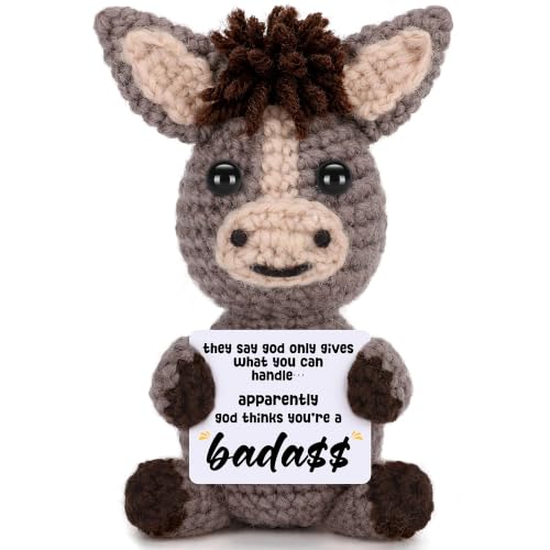 Funny Christian Religious Gifts for Women Christmas Crochet Donkey Christian Religous Gifts for Women
