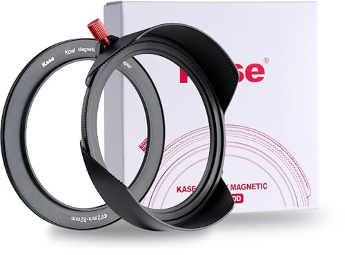 Kase Kowl Magnetic Metal Lens Hood for Revolution/Revolution Plus 82mm Filters (Hood + 72mm Adapter) Hood + 72mm Adapter