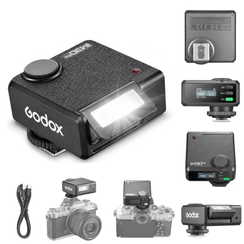 Godox iM30Pro iM30 Pro Mini Camera Flash, GN15 Mini Flash, AUTO/Manual Mode