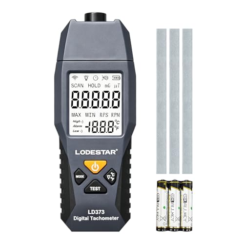 LODESTAR LD373 non-contact digital laser tachometer for motor and fan RPM speed testing