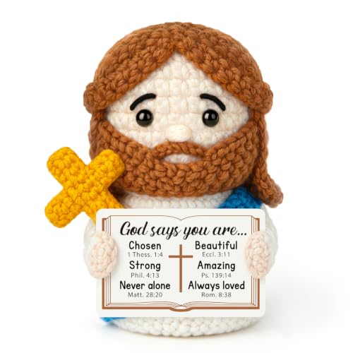 Christian Gifts for Women, Positive Handmade Crochet Jesus Christian Decor