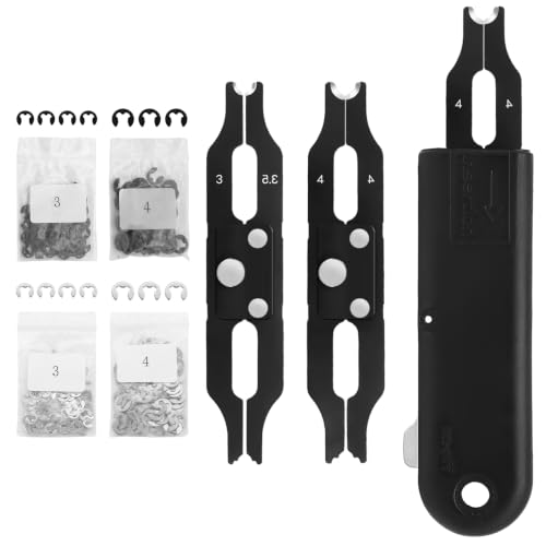 Y-zuisoumt 3mm and 4mm E clips assortment kit with installation and removal tool, 400 external retaining rings