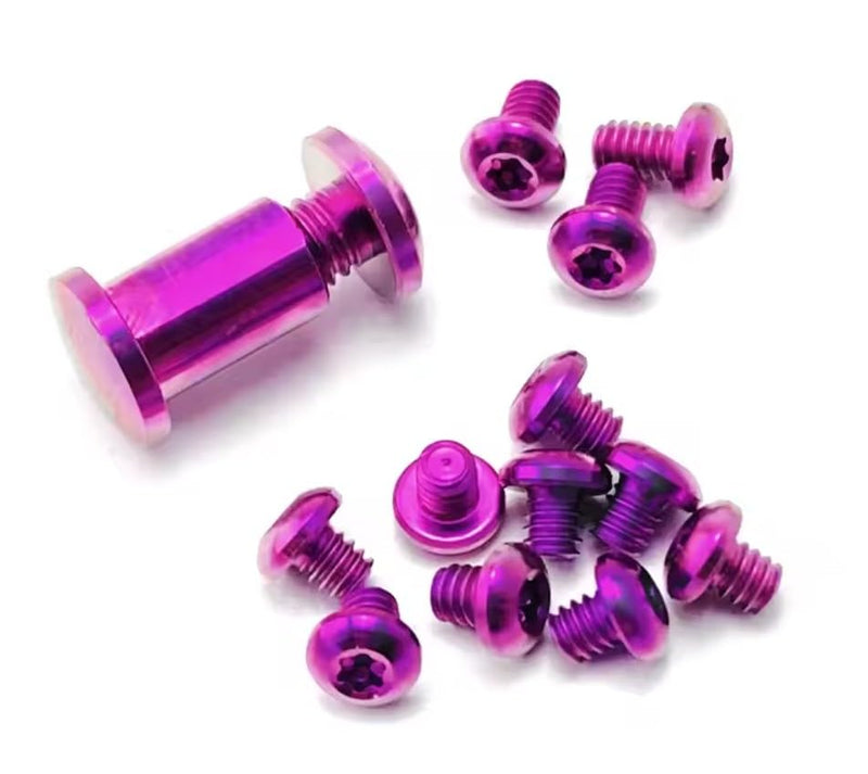 Titanium purple screw and pivot set for Benchmade 535 Bugout replacement hardware modification kit