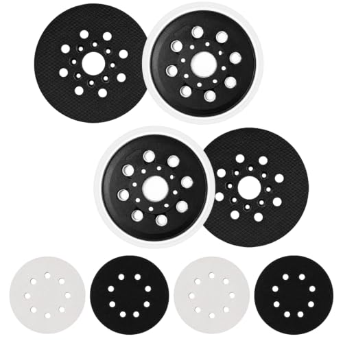 CRESCENTURE 4-pack 5-inch orbital sander pads and foam kit compatible with Bosch ROS20VS
