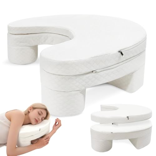 JZHLLA Height-Adjustable Side Sleeper Pillow(2"+3.5")