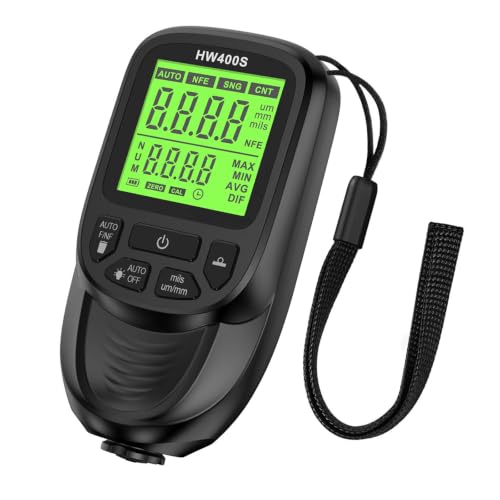 RUHARVOR coating thickness gauge with backlit LCD for 0-2000μm automotive paint measurement