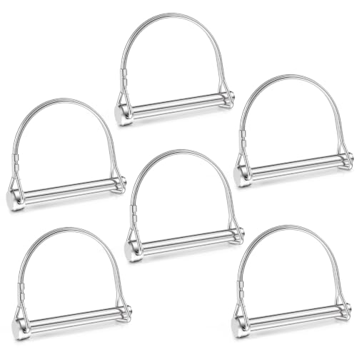 Hicarer 6-pack 3/8 x 2-3/4-inch stainless steel trailer coupler pins with wire retainers