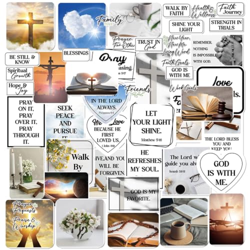 Christian Prayer Board Supplies - 113 Pcs White Bible Verse Kit