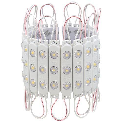 12 V LED Injection Modules - 20 Pieces Each 1.08 W / 195 lm in Neutral White - IP67 LED Modules for Light Advertising, Ambience and Work Light