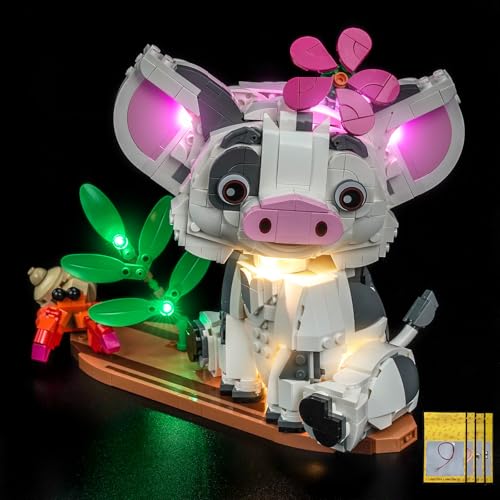 LED Lighting Set Compatible with Lego Pua Moana's Pet Pig, Building Blocks Not Included, Light Kit Compatible with Lego 43292 43292-Pua
